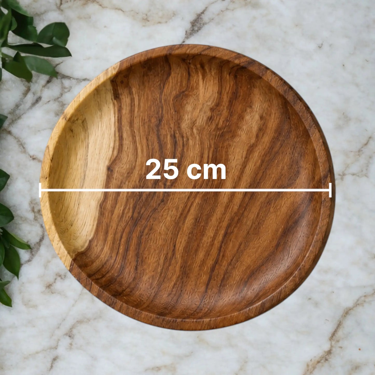 Set of 3 Natural Wooden Serving Plates